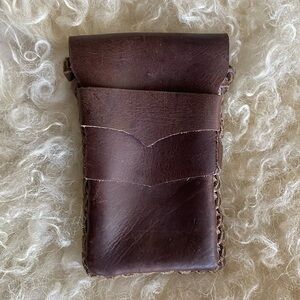 Handcrafted Brown Leather Pouch